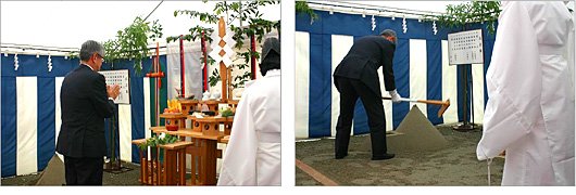 地鎮祭の様子