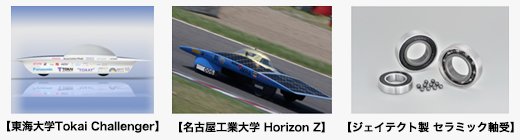 東海大学Tokai Challenger/名古屋工業大学 Horizon Z/ジェイテクト製 セラミック軸受