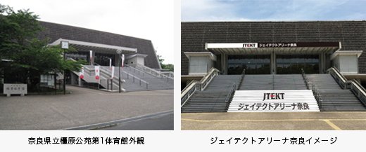 奈良県立橿原公苑第1体育館外観／ジェイテクトアリーナ奈良イメージ