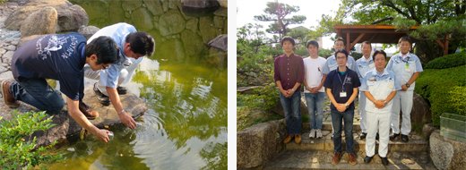 放流式の様子