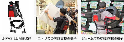 J-PAS LUMBUS®/ニトリでの実証実験の様子/ジェームスでの実証実験の様子