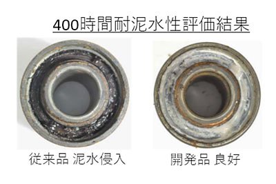 400時間耐泥水性評価結果