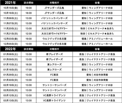 ホームゲーム日程