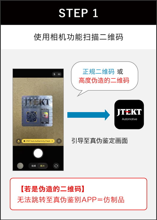 STEP1 使用相机功能扫描二维码
