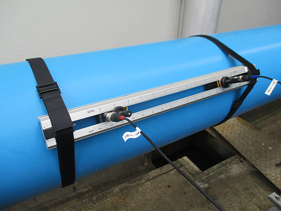 Flow measurement of cooling water with ultrasonic flow meter