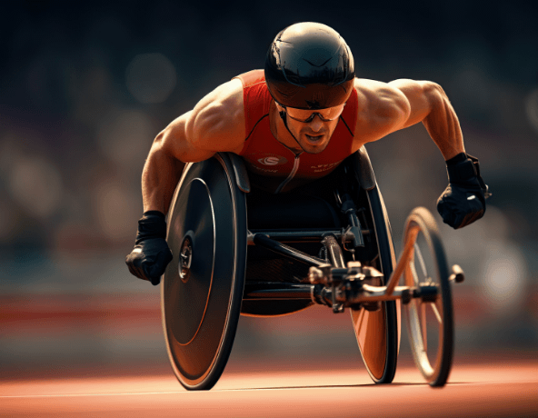 Applying ONI BEARING technology from road bicycles for racing wheelchairs