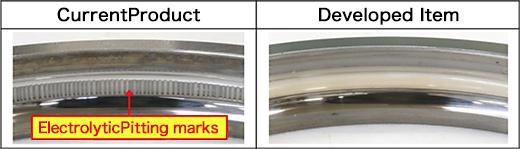 Trajectory of products after electrolytic Pitting reproduction test
