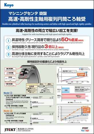 マシニングセンタ 旋盤 高速・高剛性主軸用複列円筒ころ軸受（PDF）