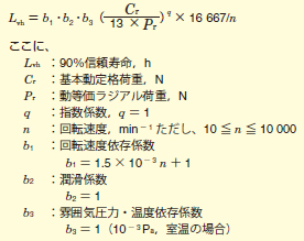 潤滑寿命予測式 潤滑寿命予測式