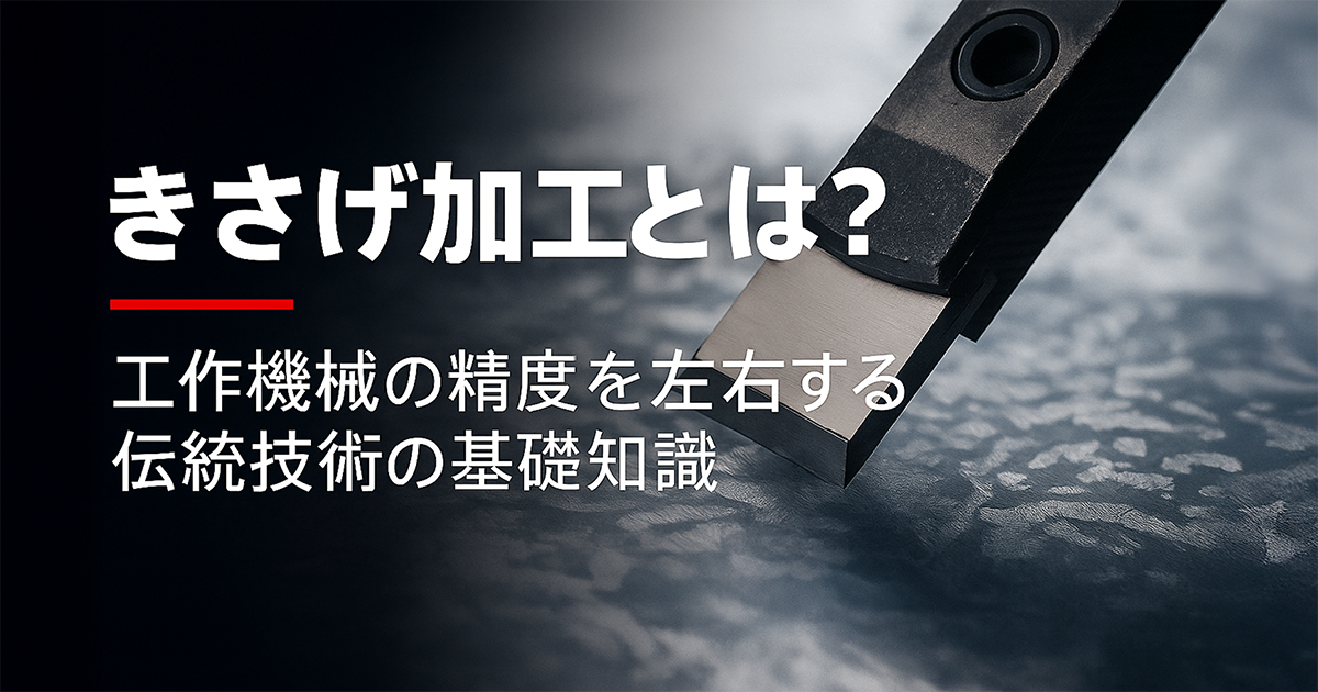 きさげ加工とは?工作機械の精度を左右する伝統技術の基礎知識