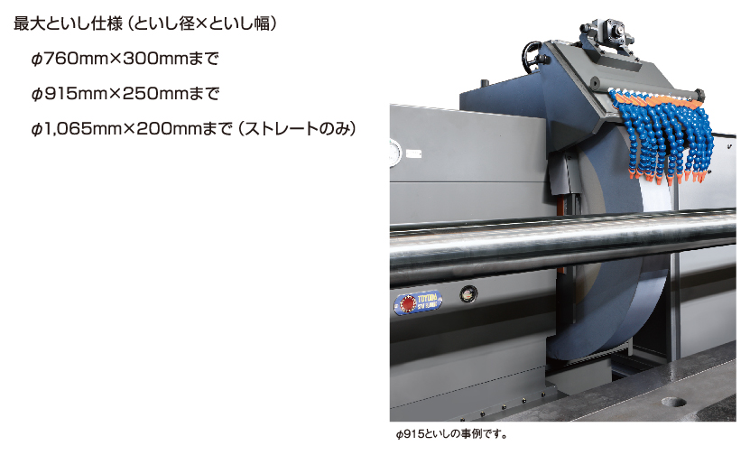 φ760mm〜φ1,065mmといし仕様