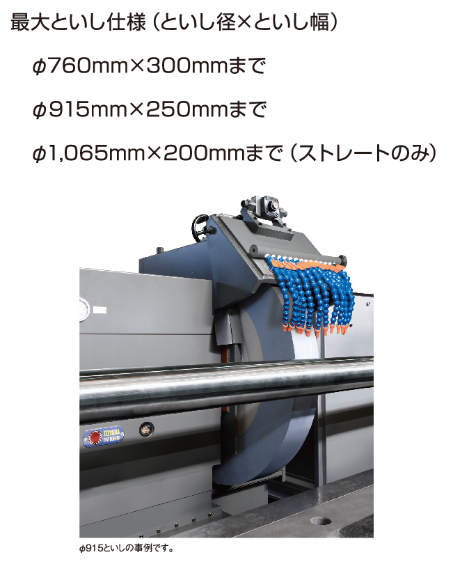 φ760mm〜φ1,065mmといし仕様