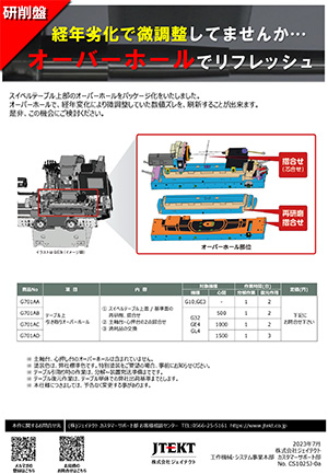 テーブルオーバーホールの案内