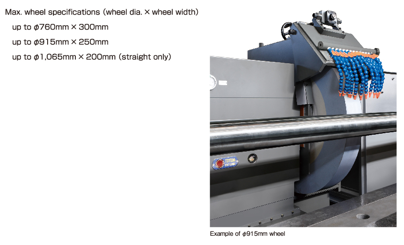 φ760mm 〜 φ1,065mm wheel specifications
