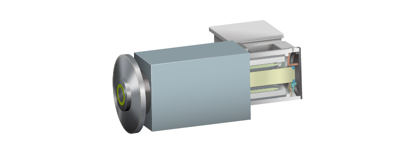 A direct drive (DD) wheel spindle, achieving a high degree of accuracy